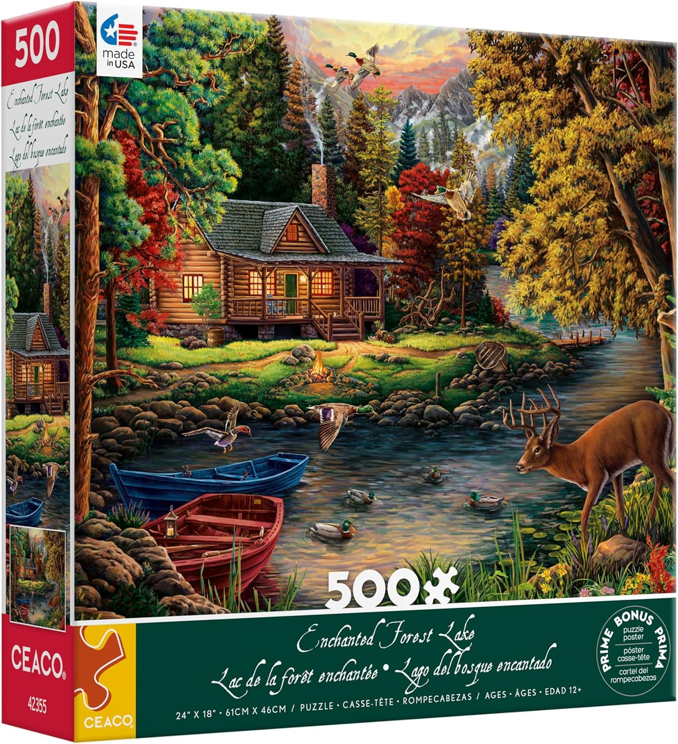 Amazon.com: Ceaco - Enchanted Forest Lake - 500 Piece Jigsaw